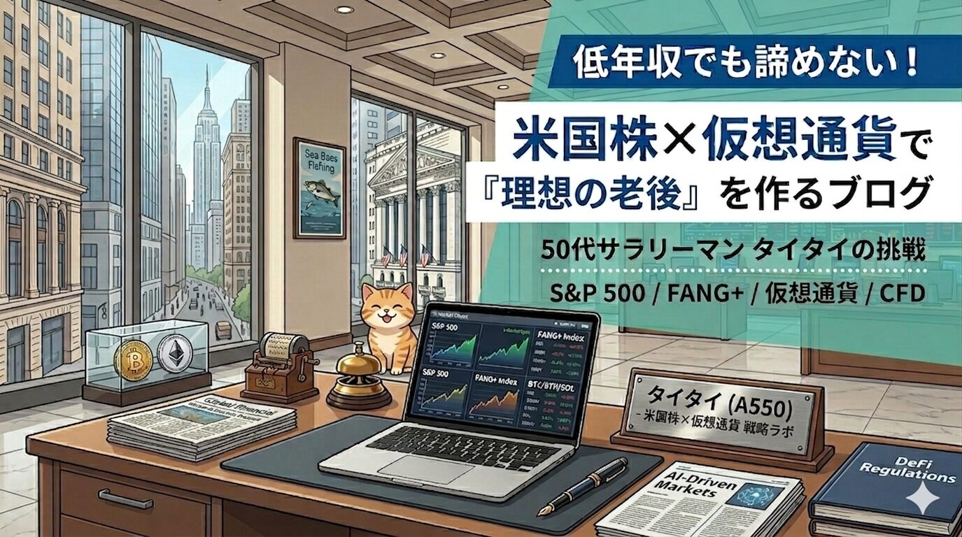 低年収でも諦めない！米国株×仮想通貨で『理想の老後』を作るブログ